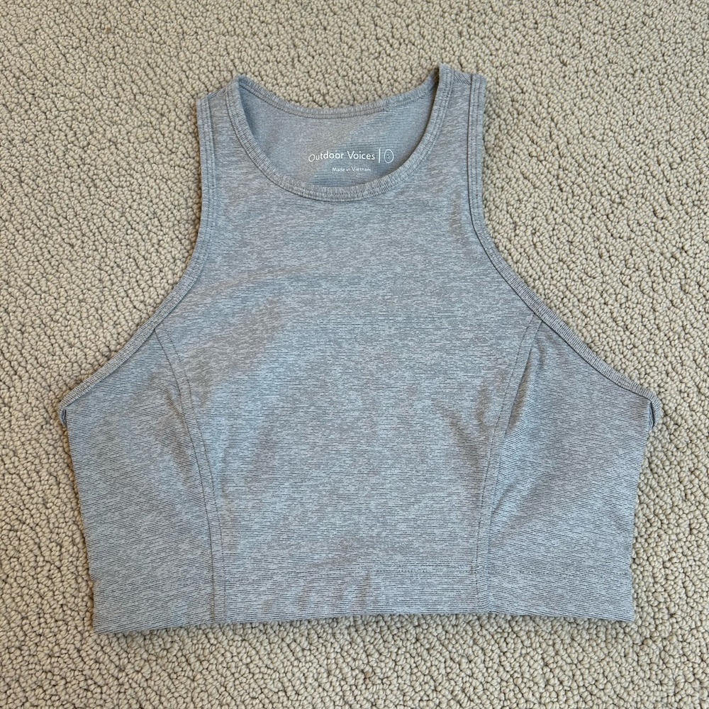Outdoor Voices high neck sports bra - dove, S